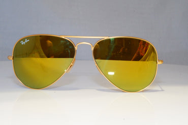 RAY-BAN Mens Mirror Designer Sunglasses Gold Pilot RB 3025 112/93 20955