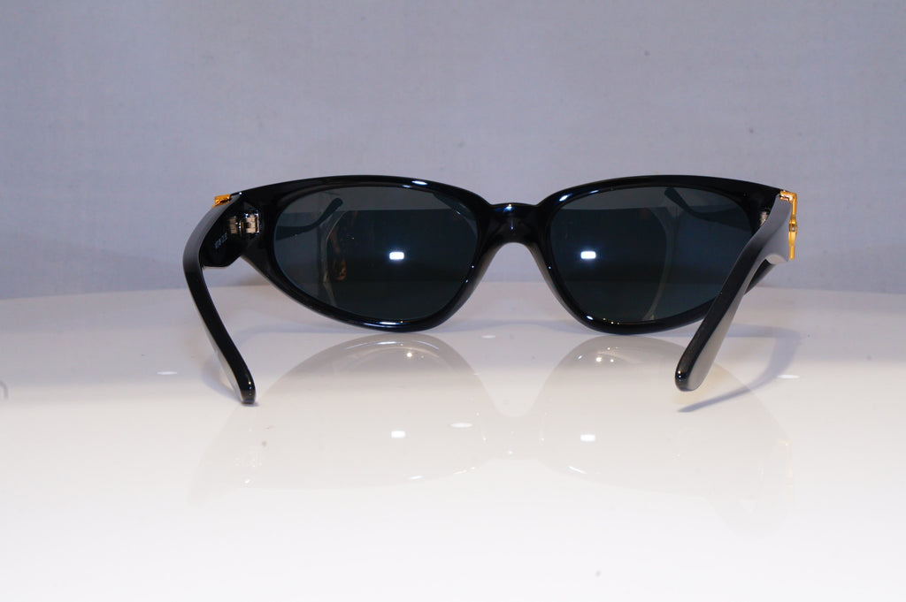 GIANNI VERSACE Mens Vintage 1990 Designer Sunglasses Black GOLD 408 852 20006