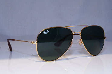 RAY-BAN Mens Designer Sunglasses Gold Pilot RB 3558 001/71 18261