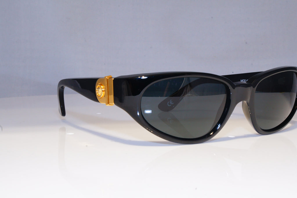 GIANNI VERSACE Mens Vintage 1990 Designer Sunglasses Black GOLD 408 852 20006