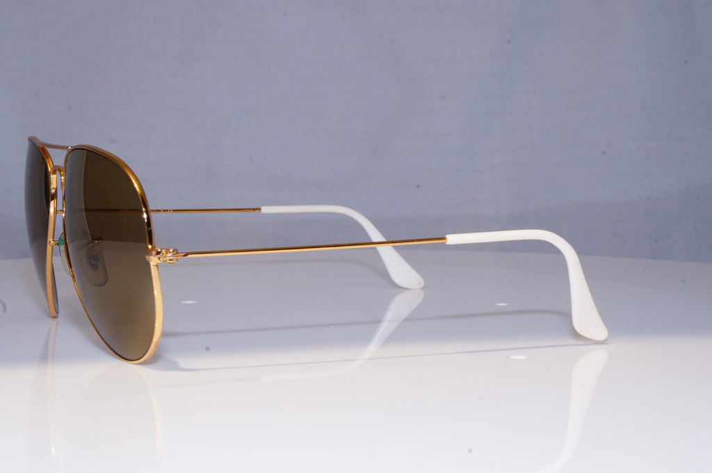 RAY-BAN Mens Designer Sunglasses Gold Aviator Rectangle 62mm RB 3025 0013K 18357