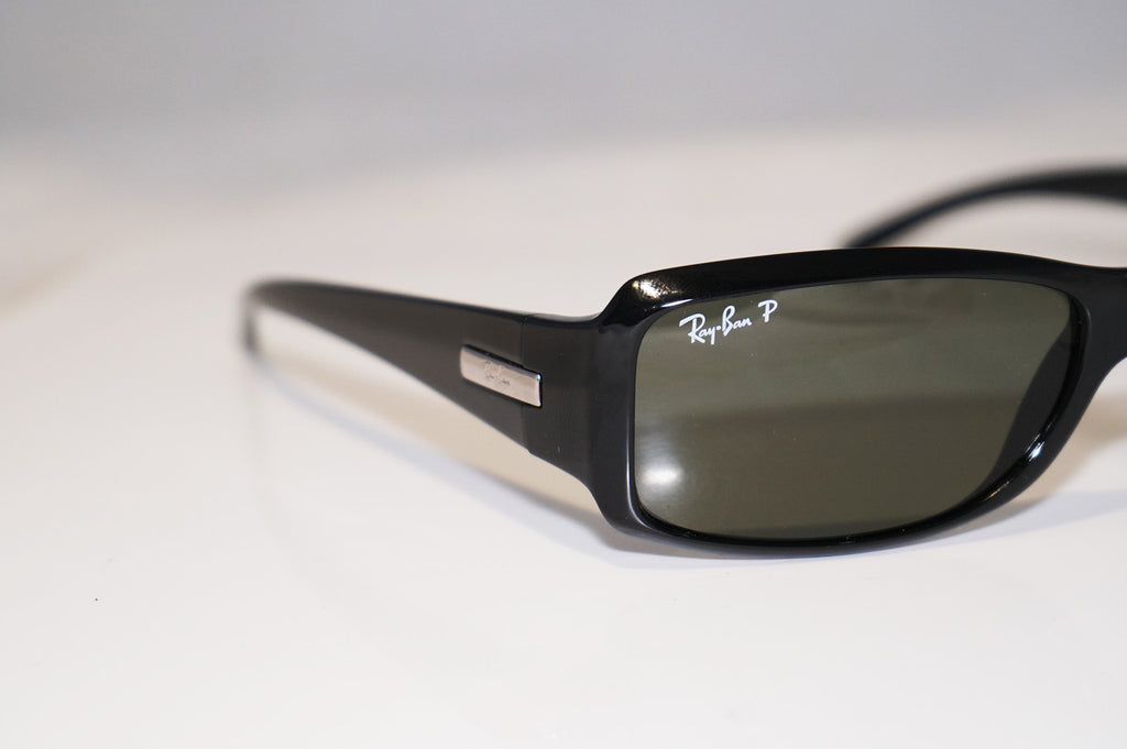 RAY-BAN Mens Designer Polarized Sunglasses Black Rectangle RB 4078 601/58 16819