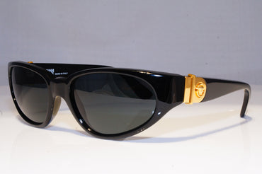 GIANNI VERSACE Mens Vintage 1990 Designer Sunglasses Black GOLD 408 852 20006