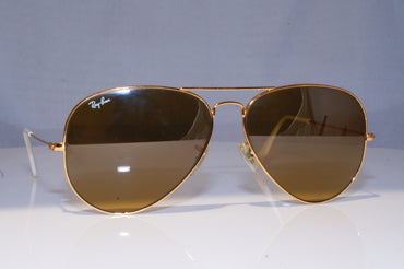 RAY-BAN Mens Designer Sunglasses Gold Aviator Rectangle 62mm RB 3025 0013K 18357
