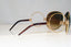 DOLCE & GABBANA Womens Diamante Designer Sunglasses Gold Round 2004-B 0213 17039