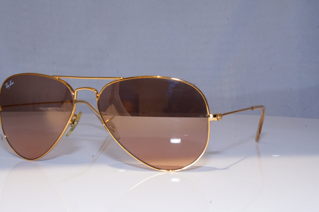 RAY-BAN Mens Mirror Designer Sunglasses Gold Aviator RB 3025 001/3E 18194