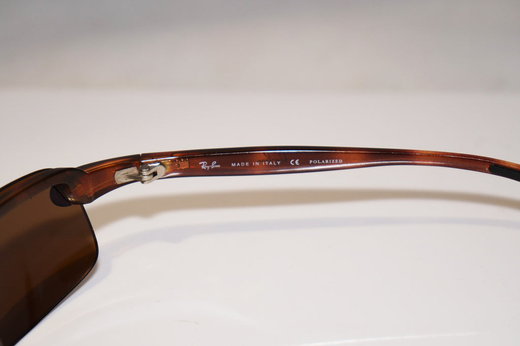 RAY-BAN Mens Designer Polarized Sunglasses Brown Rectangle RB 4041 642/83 16820