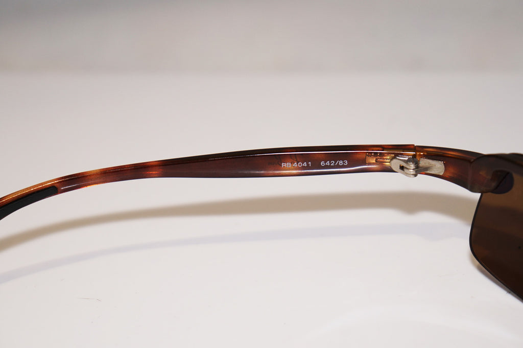 RAY-BAN Mens Designer Polarized Sunglasses Brown Rectangle RB 4041 642/83 16820
