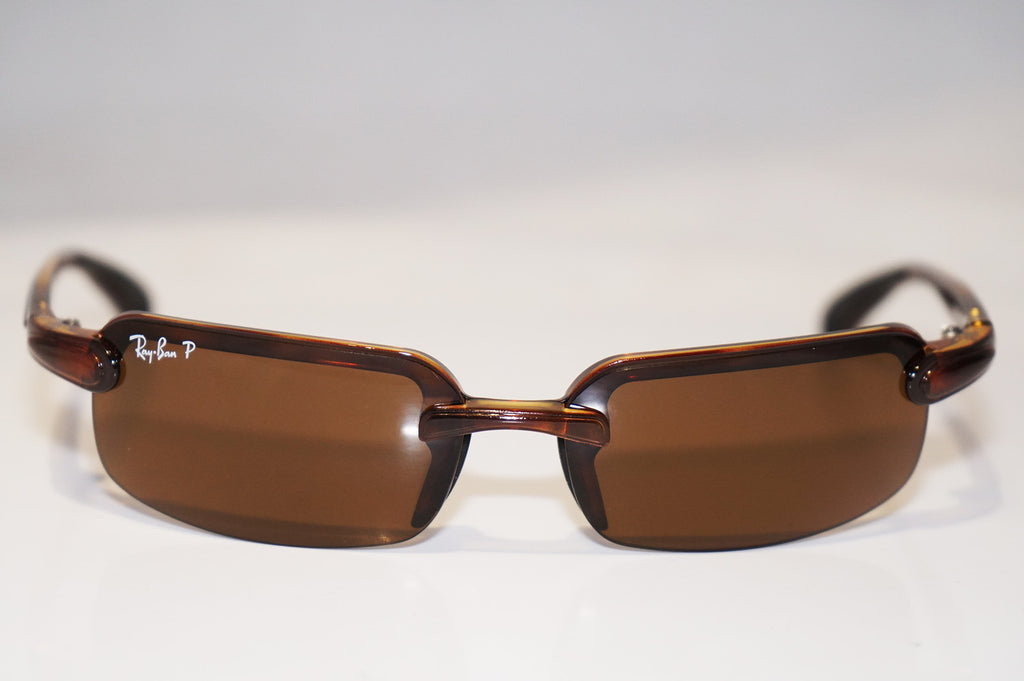 RAY-BAN Mens Designer Polarized Sunglasses Brown Rectangle RB 4041 642/83 16820