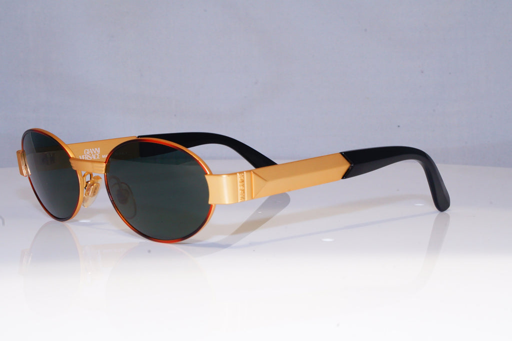 GIANNI VERSACE Mens Vintage 1990 Designer Sunglasses Gold S30 14M 20020 NOS