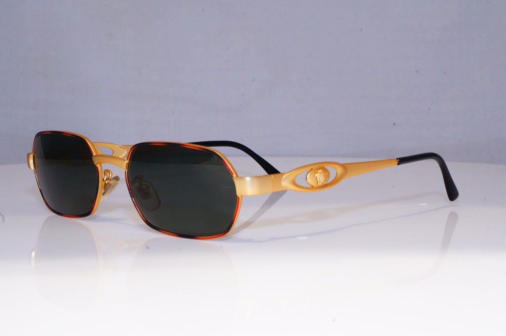 GIANNI VERSACE Mens Vintage 1990 Designer Sunglasses Gold S81 14M 20015 NOS