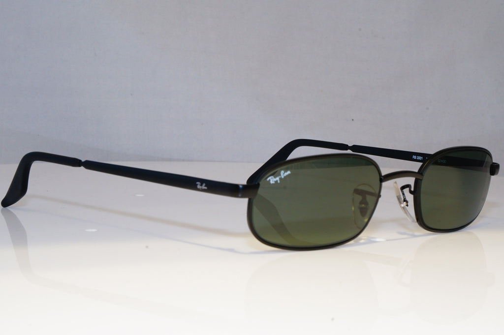 RAY-BAN Mens Vintage Designer Sunglasses Black Rectangle RB 3001 W2191 20947