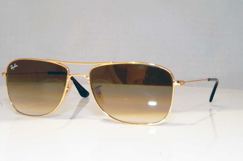 RAY-BAN Mens Designer Sunglasses Gold Square RB 3477 001/51 17086