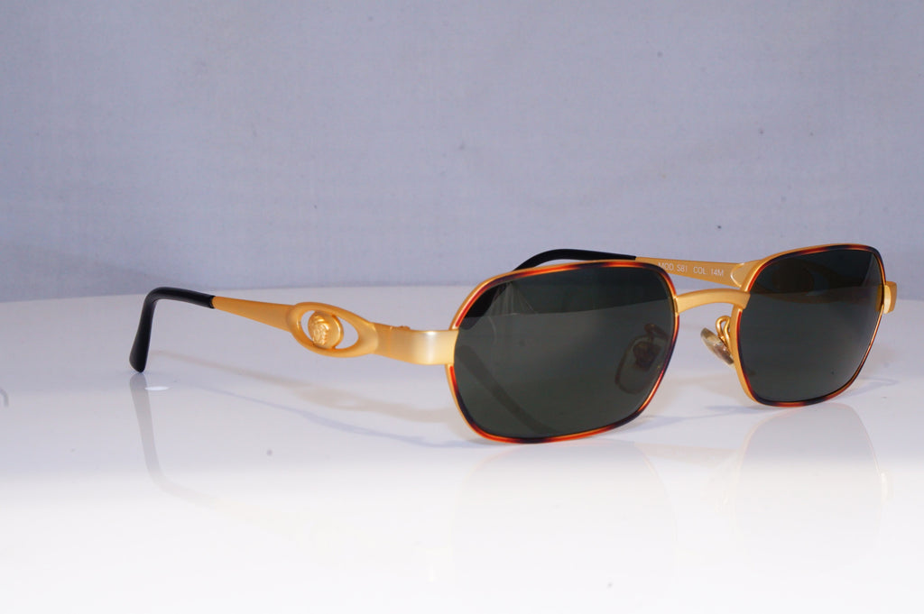 GIANNI VERSACE Mens Vintage 1990 Designer Sunglasses Gold S81 14M 20015 NOS