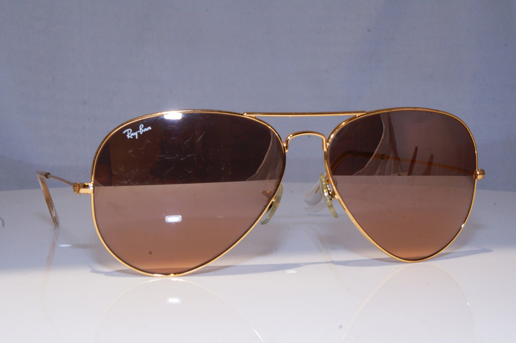 RAY-BAN Mens Mirror Designer Sunglasses Gold Aviator RB 3025 001/3E 18376