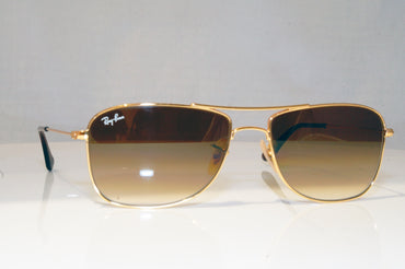 RAY-BAN Mens Designer Sunglasses Gold Square RB 3477 001/51 17086