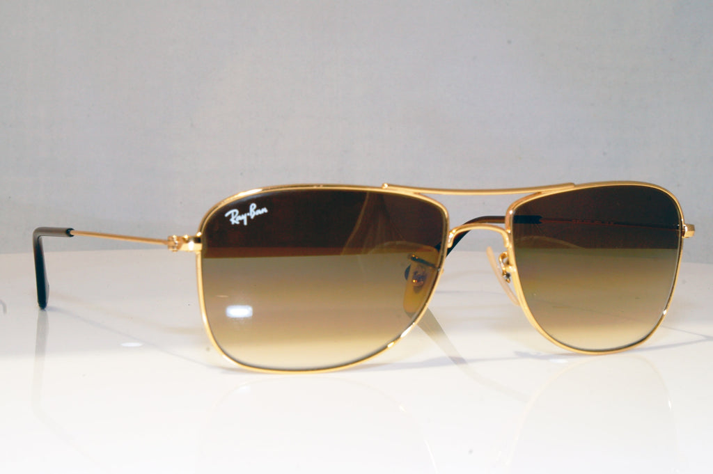 RAY-BAN Mens Designer Sunglasses Gold Square RB 3477 001/51 17086