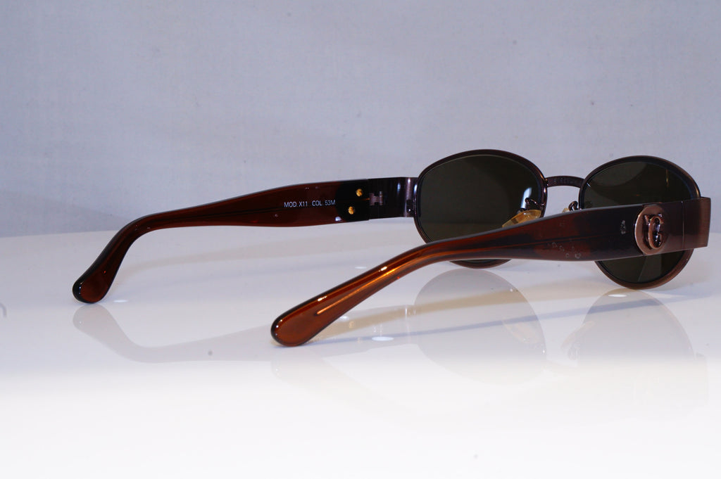 GIANNI VERSACE Mens Vintage 1990 Designer Sunglasses Brown X11 53M 20025 NOS