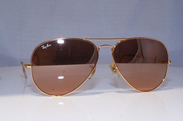 RAY-BAN Mens Mirror Designer Sunglasses Gold Aviator RB 3025 001/3F 18227