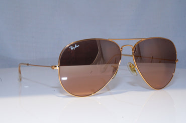 RAY-BAN Mens Mirror Designer Sunglasses Gold Aviator RB 3025 001/3F 18227