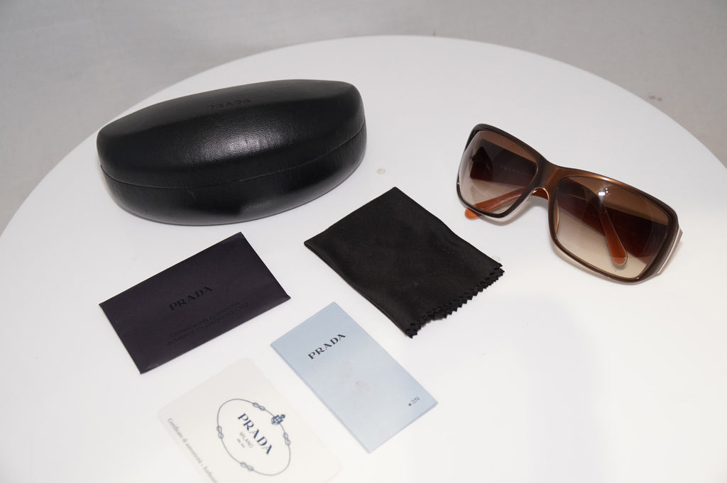 PRADA Womens Designer Sunglasses Brown Rectangle SPR 09G 4BX-2Z1 20784