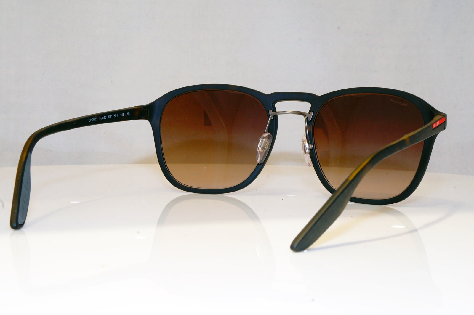 PRADA Mens Boxed Designer Sunglasses Brown Aviator SPS 02S U61 6S1 170 SunglassBlog
