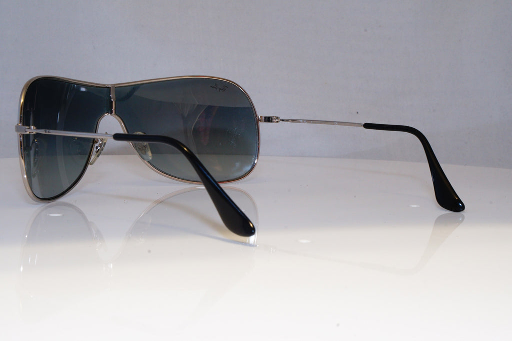 RAY-BAN Mens Womens Vintage Sunglasses Silver Shield RB 3211 003/8G 20943