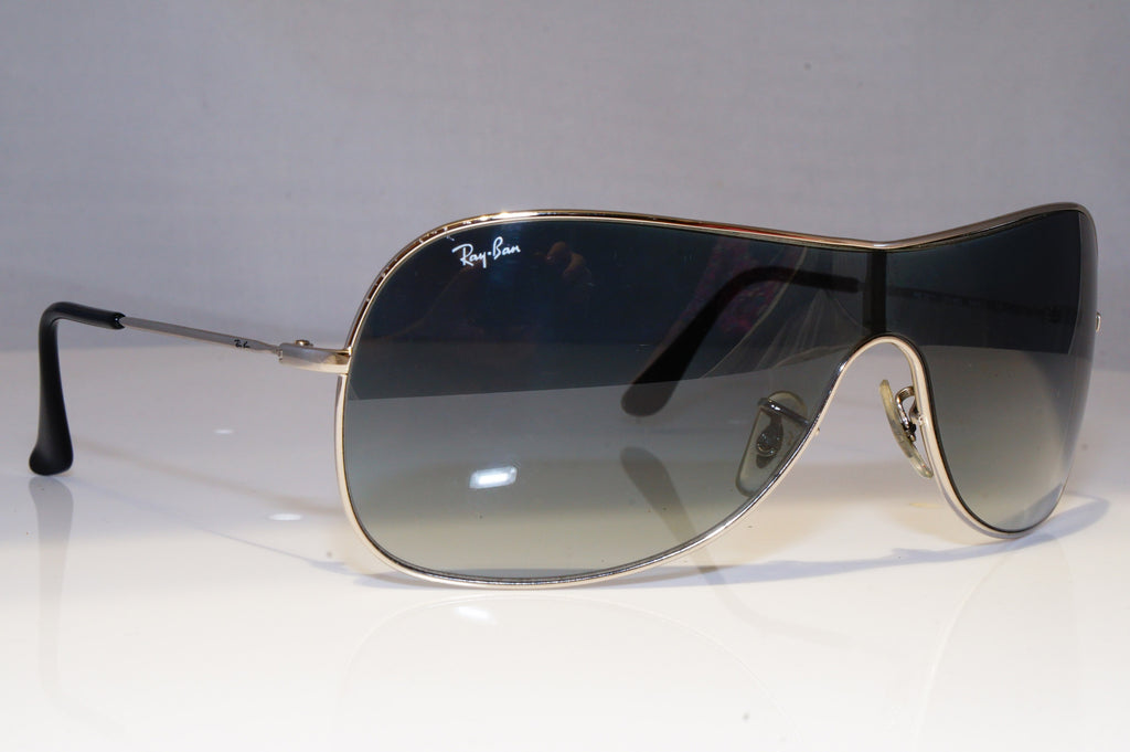 RAY-BAN Mens Womens Vintage Sunglasses Silver Shield RB 3211 003/8G 20943