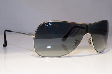 RAY-BAN Mens Womens Vintage Sunglasses Silver Shield RB 3211 003/8G 20943