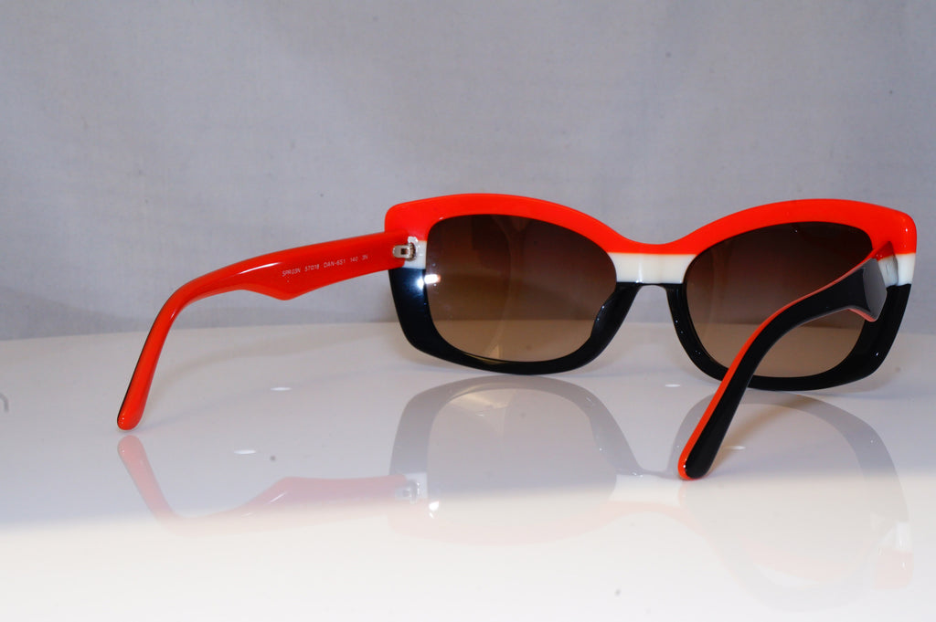 PRADA Womens Oversized Designer Sunglasses Orange Cat Eye SPR 03N DAN-6S1 19027