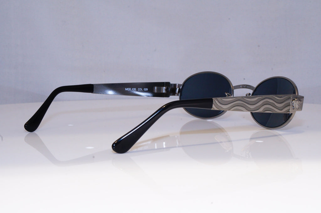 GIANNI VERSACE Mens Vintage 1990 Designer Sunglasses Silver X35 29 20035 NOS