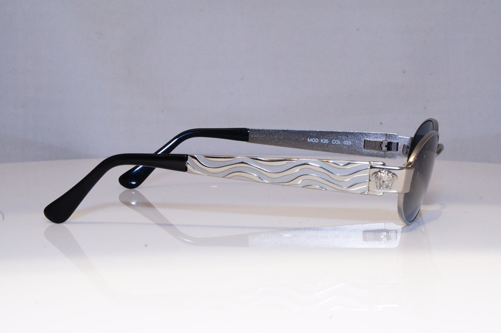 GIANNI VERSACE Mens Vintage 1990 Designer Sunglasses Silver X35 29 20035 NOS