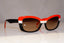 PRADA Womens Oversized Designer Sunglasses Orange Cat Eye SPR 03N DAN-6S1 19027