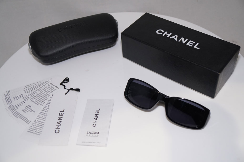CHANEL Womens Boxed Designer Sunglasses Black Rectangle 5111 501/87 20751