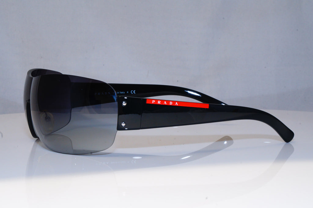 PRADA Mens Designer Sunglasses Black Shield SPS 07F 1AB-5D1 19015