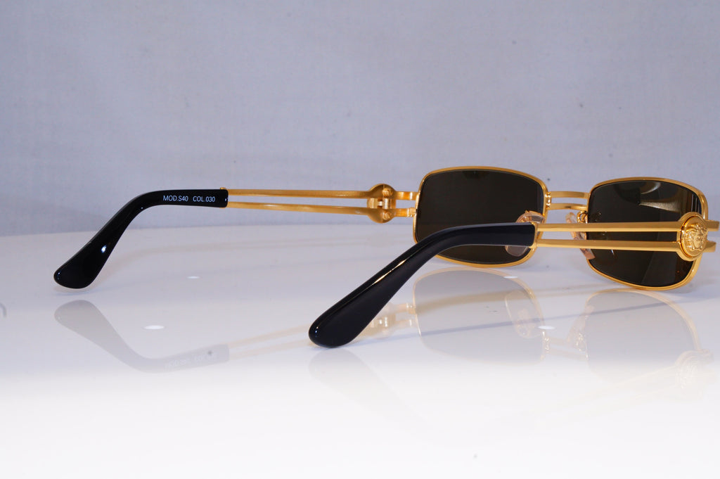 GIANNI VERSACE Mens Vintage 1990 Designer Sunglasses Gold S40 30 19992 NOS