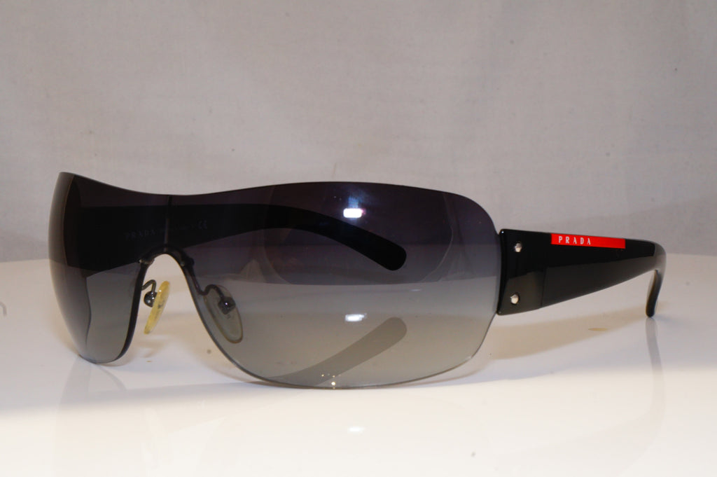 PRADA Mens Designer Sunglasses Black Shield SPS 07F 1AB-5D1 19015