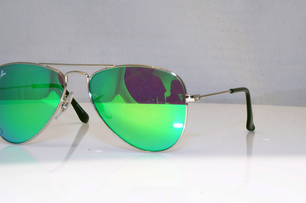 RAY-BAN Boys Girls Mirror Designer Sunglasses Green Aviator RJ 9506 2126G 17705