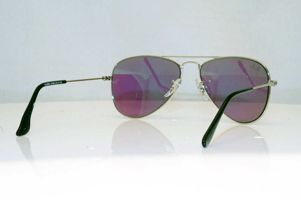 RAY-BAN Boys Girls Mirror Designer Sunglasses Green Aviator RJ 9506 2126G 17705