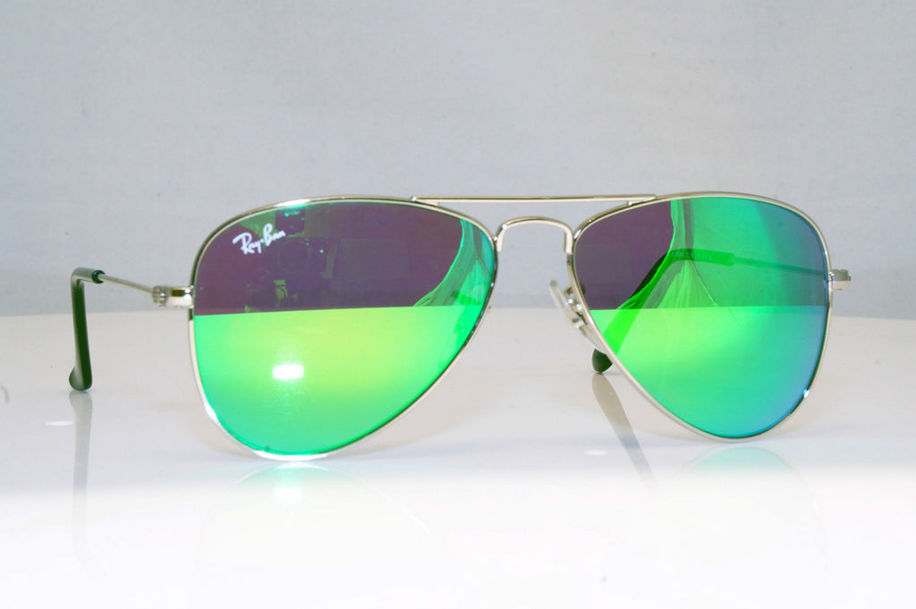 RAY-BAN Boys Girls Mirror Designer Sunglasses Green Aviator RJ 9506 2126G 17705