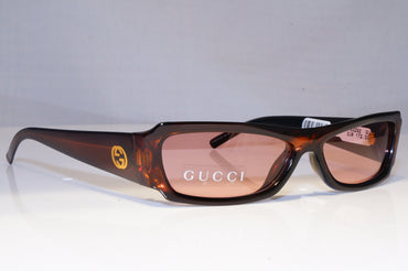 GUCCI Mens Womens Vintage Designer Sunglasses Brown Rectangle GG 1455 9C9 20765