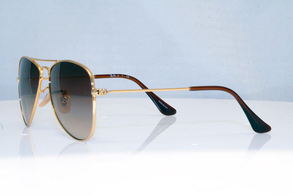 RAY-BAN Boys Girls Designer Sunglasses Gold Aviator RJ 9506 223/13 17711