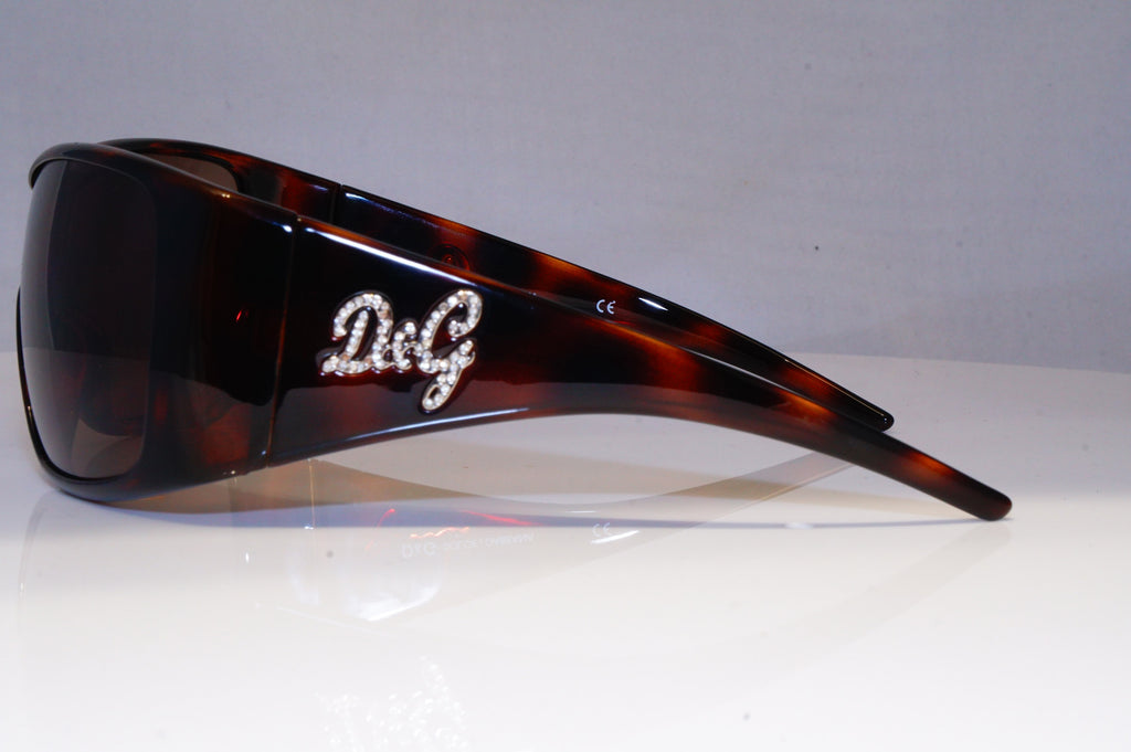 DOLCE & GABBANA Womens Diamante Oversized Sunglasses Shield D&G 8033 50273 20972