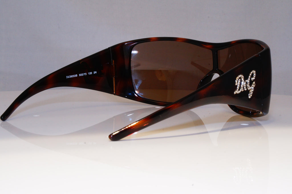 DOLCE & GABBANA Womens Diamante Oversized Sunglasses Shield D&G 8033 50273 20972