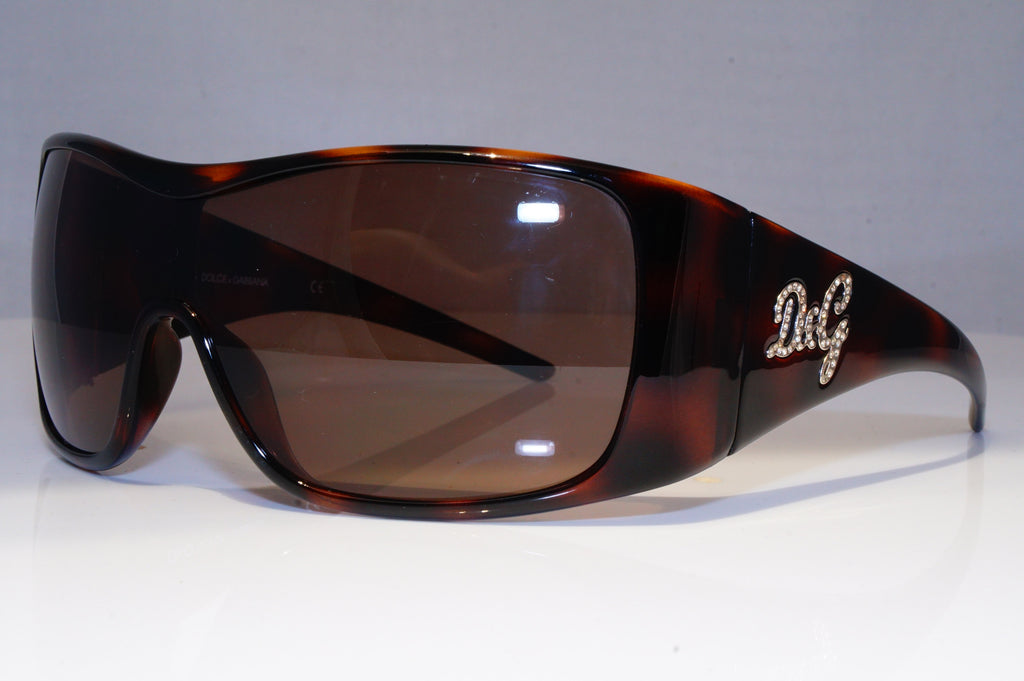 DOLCE & GABBANA Womens Diamante Oversized Sunglasses Shield D&G 8033 50273 20972