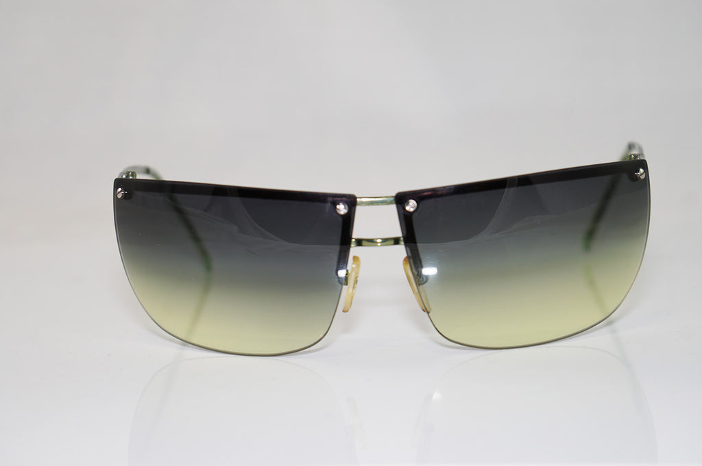 GUCCI 1990 Vintage Mens Designer Sunglasses Green Wrap GG 2652 L4E 14884