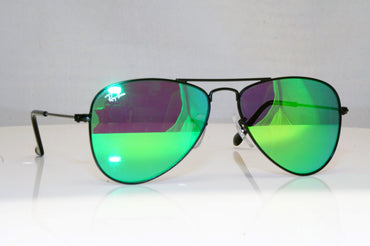 RAY-BAN Boys Girls Mirror Designer Sunglasses Green Aviator RJ 9506 201/3R 17938