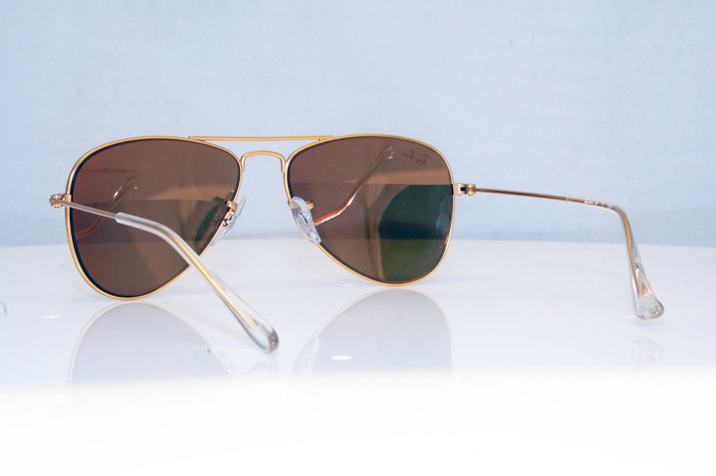 RAY-BAN Boys Girls Mirror Designer Sunglasses Gold Aviator RJ 9506 249/2Y 17674