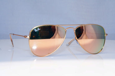 RAY-BAN Boys Girls Mirror Designer Sunglasses Gold Aviator RJ 9506 249/2Y 17674