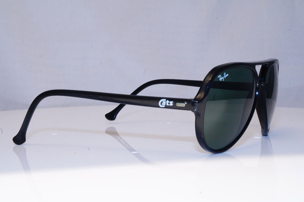 RAY-BAN Mens Vintage 1990 Designer Sunglasses Black Oval CATS BLK 19020